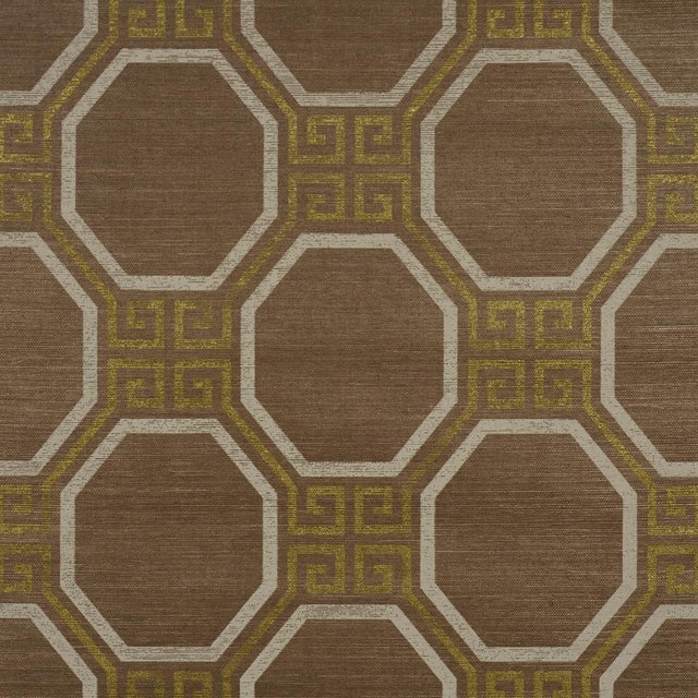2020s Schumacher Octavia Sisal Wallcovering In Sepia For Sale - Image 5 of 5