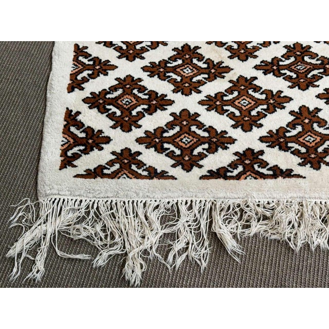 Black Tunisian Handmade Wool Rug For Sale - Image 8 of 10