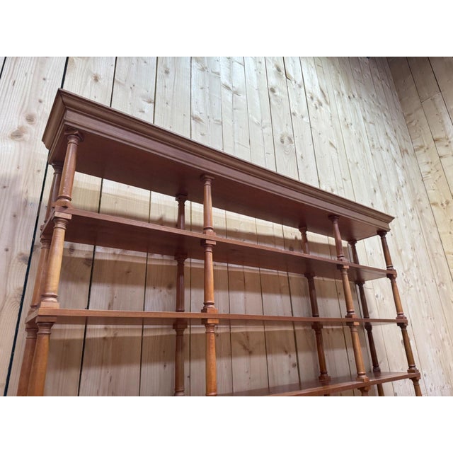 Large Neoclassical Demountable Bookcase in Mahogany-Stained Wood, 2000s For Sale - Image 6 of 7