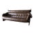 1970s Percival Lafer Green Sofa Mp 97 Leather Sofa Extended Head Rest For Sale