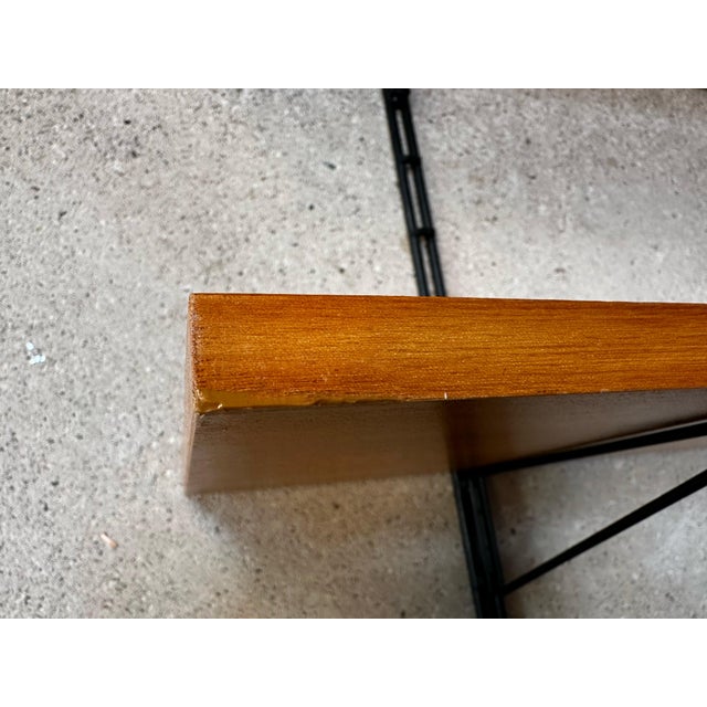 1960s Mid-Century Modern Elm Wall Shelf, Germany, 1960s For Sale - Image 5 of 13