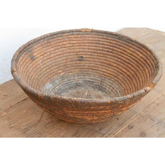 1950s Antique Weathered Patina Harvesting Bowl For Sale - Image 5 of 7