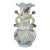 Vintage Large Porcelain Dragon Handle Reticulated Floral Vase Gold Gilt For Sale