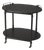 Kathleen 31 in. W Rectangular Wood 2 Tier Bar/Serving Cart on Casters, Black Licorice For Sale