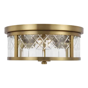 Alexa Hampton by Visual Comfort Studio Alec Flush Mount, Brass