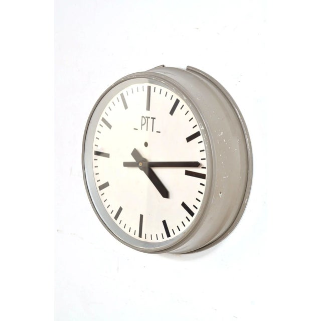 Vintage Wall Clock from PTT, 1960s For Sale - Image 4 of 9