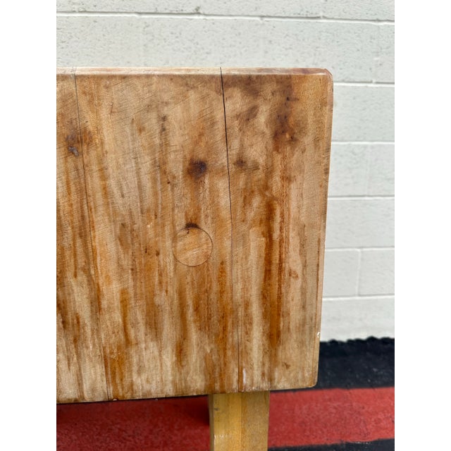 Antique European Butcher Block Table For Sale - Image 11 of 12