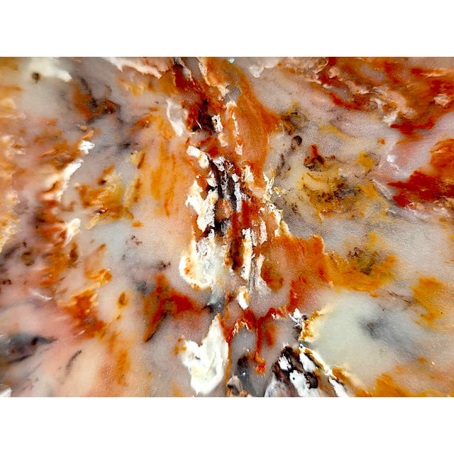 Amber Mid 20th Century Faux Onyx Resin Note Tray by Sunlight Industries For Sale - Image 8 of 14