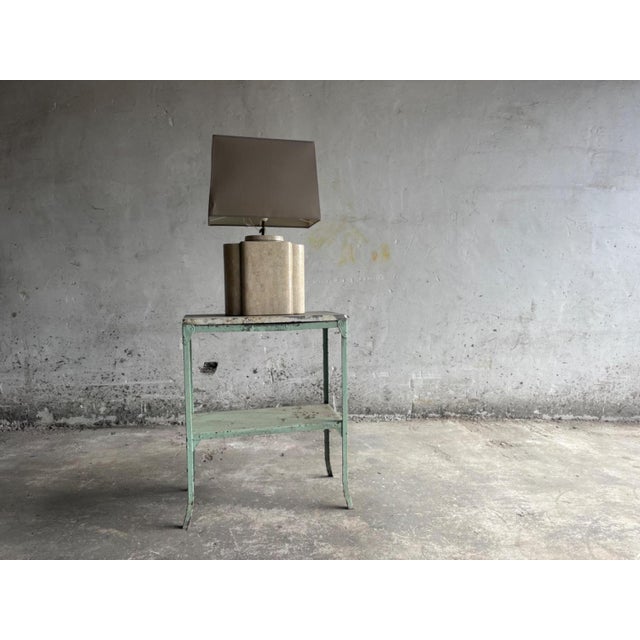 Architectural Table Lamps in Travertine and Brass in the style Maison Jansen, 1970s, Set of 2 For Sale - Image 13 of 16