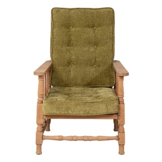 19th Century France Green Wood Armchair For Sale