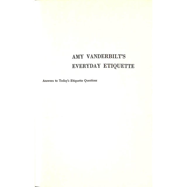1950s "Amy Vanderbilt's Everyday Etiquette" 1956 Vanderbilt, Amy For Sale - Image 5 of 8