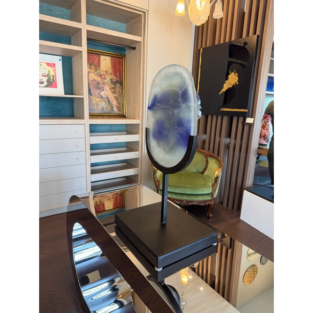 1960s Brutalist Italian Murano Glass Mask For Sale In Miami - Image 6 of 8