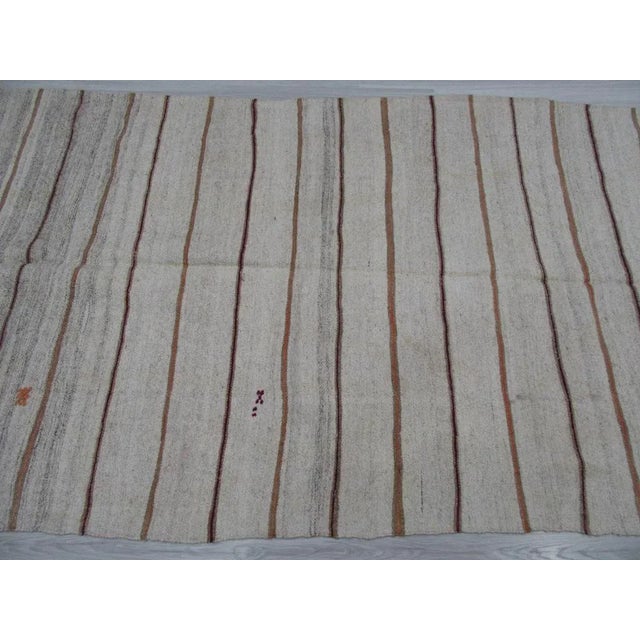 Modern 1960s Turkish Striped Kilim Rug For Sale - Image 3 of 6