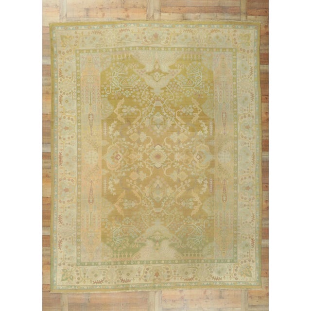Antique Indian Agra Rug - 09'09 X 12'05 For Sale - Image 4 of 10