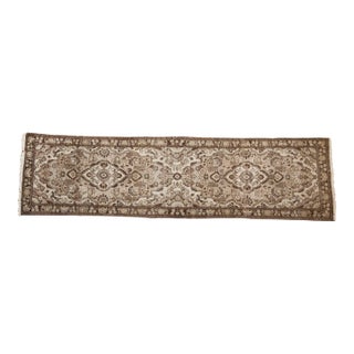 Vintage Distressed Dargezine Rug Runner - 2'8" x 9'11" For Sale