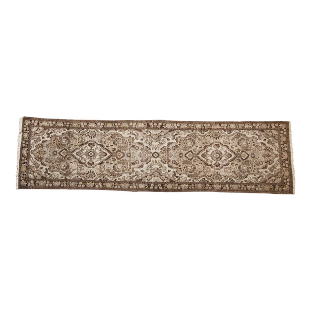 Vintage Distressed Dargezine Rug Runner - 2'8" x 9'11" For Sale