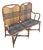 Restored Aesthetic Movement Tiger & Tortoise Bamboo Bench Settee W/ Woven Seat For Sale