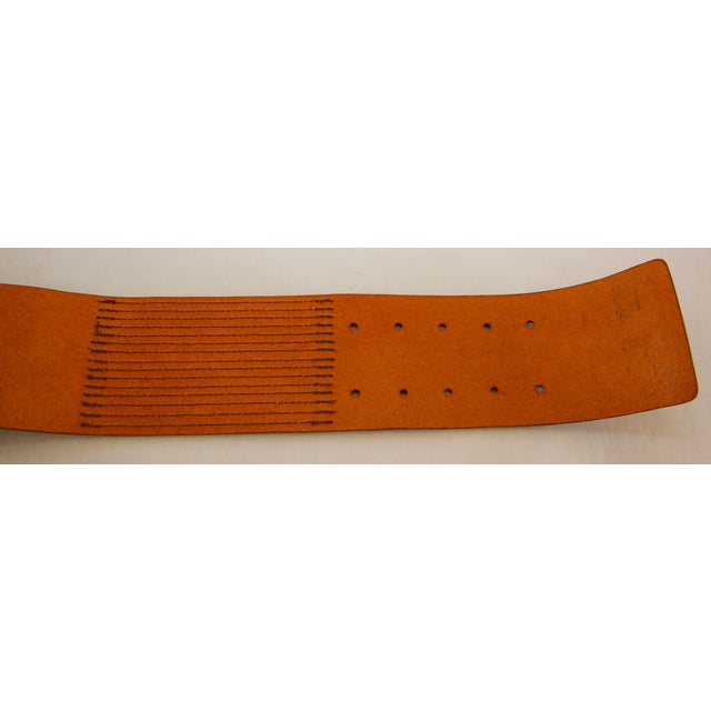 Dries Van Noten Oversized Wide Leather Waist Belt For Sale - Image 12 of 12