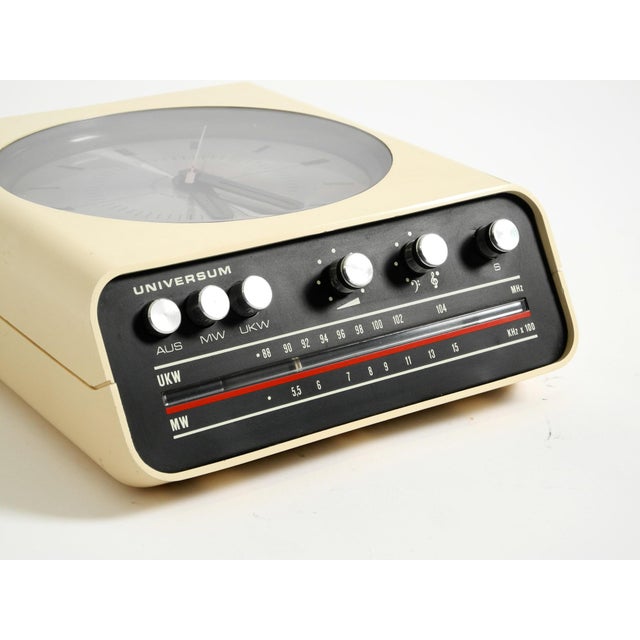 Metal Universum Wall Clock with Radio by Adriano Rampoldi for Quelle Versand, 1970s For Sale - Image 7 of 18