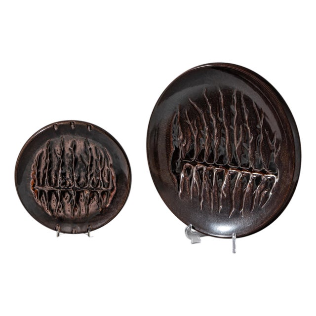 Set of Two Ceramic Bowls by Nereo Boaretto (1914-1977), Italy, 1972 For Sale