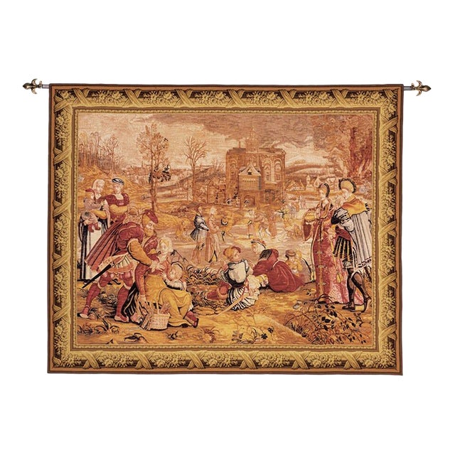 Decembre Silkscreen Tapestry - 185 X 230 Cm (6'1" X 7'7") - Requires Rod Size 6 For Sale