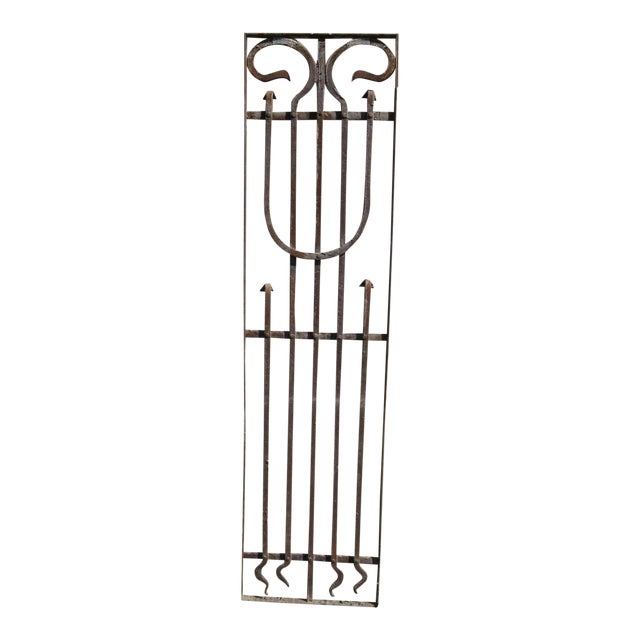 Antique Victorian Iron Gate Window Garden Fence Architectural Salvage Door For Sale