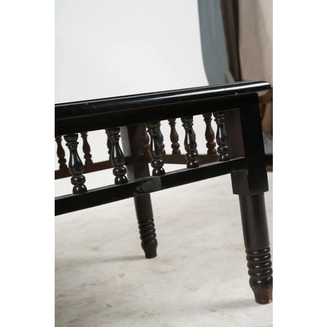 Mid 20th Century Ebonized Turned Wood Coffee Table For Sale - Image 4 of 11