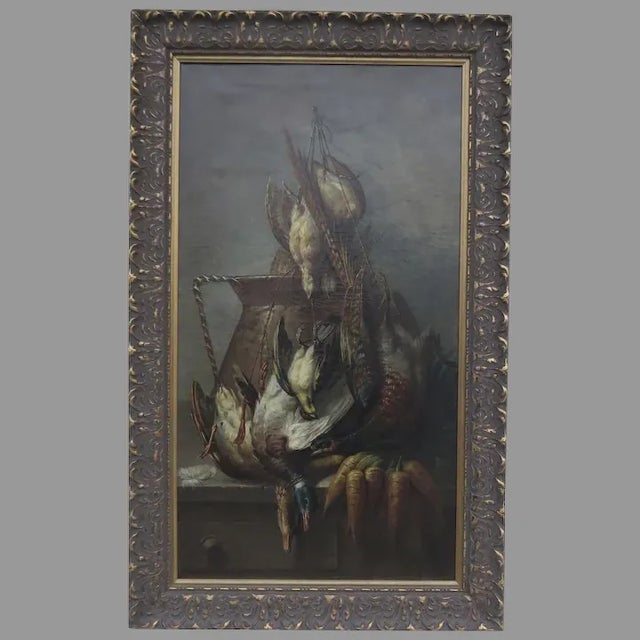 Late 19th Century Flemish Still Life of Birds and Carrots Oil Painting, Framed For Sale - Image 4 of 4