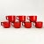 Ceramic P V Italy Ceramic Orange Red Coffee/Tea and Serving Set- 25 Total Pieces For Sale - Image 7 of 13