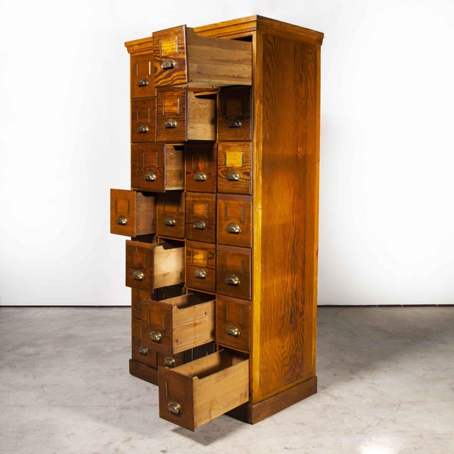 Tall Chest of 28 Drawers, 1940s For Sale - Image 12 of 17