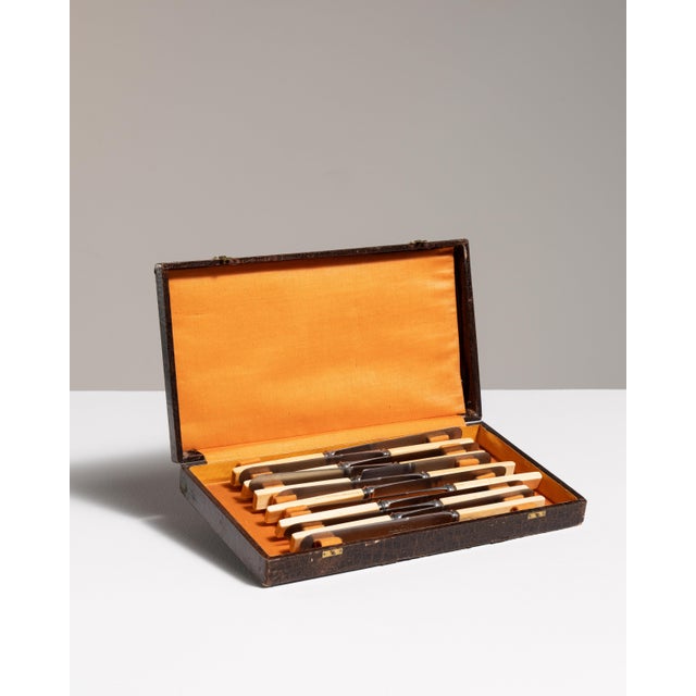 1900 - 1909 United Kingdom Ivory Metal Serving Utensil For Sale - Image 10 of 17