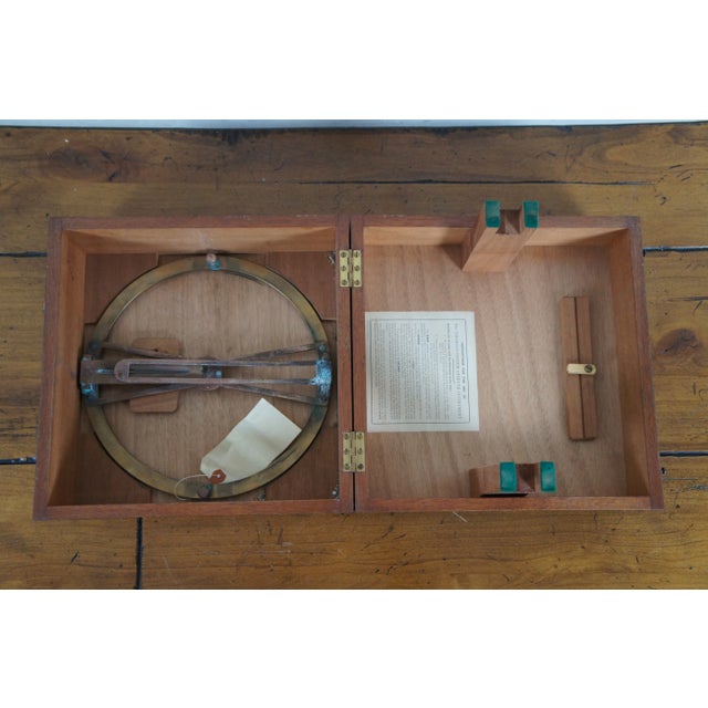 Mid 20th Century Thomson System Azimuth Nautical Navigation Instrument Circle & Case For Sale - Image 10 of 12
