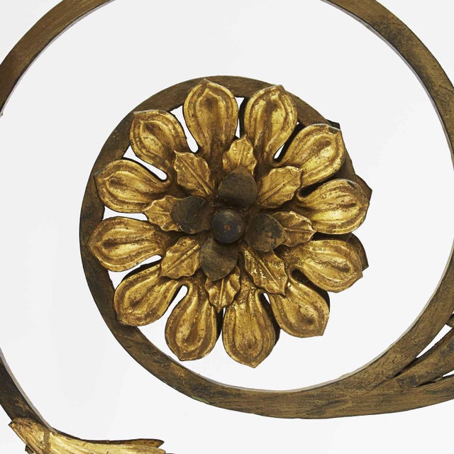 Large Gilt Appliques with Flowers and Scroll Arms for Votive Lamps, 1700s, Set of 2 For Sale - Image 3 of 8
