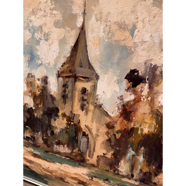 20th Century Oil on Board "Small Chapel at Grimberghe" For Sale - Image 10 of 11