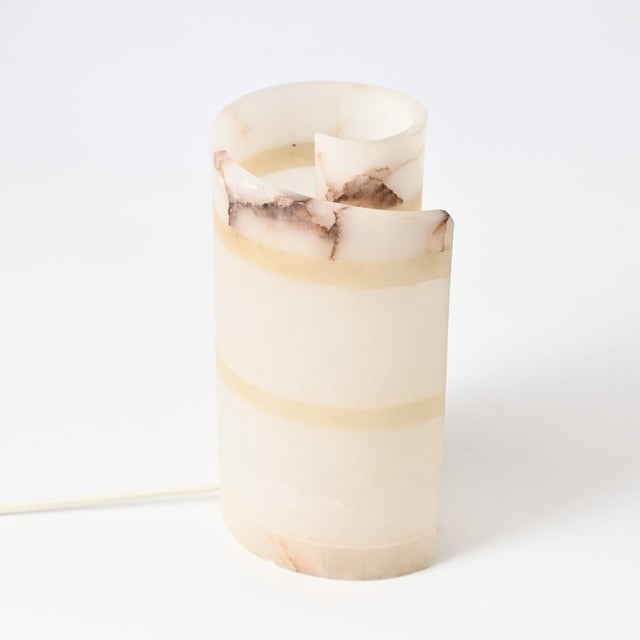 Alabaster Spiral Table Lamp, 1990s For Sale - Image 12 of 12