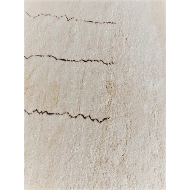 Mid-Century Modern Original Moroccan Beni Ourain Rug - 6′3″ × 7′8″ For Sale - Image 3 of 8