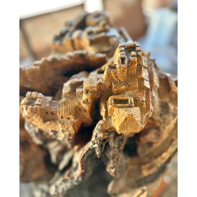 Monumental Early 20th Century Olivewood Root Architectural Sculpture of Ancient Jerusalem For Sale - Image 12 of 18