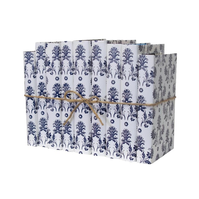 Booth & Williams Decorative Books - Paisley Damask Paper Wrapped Book Bundle - 1 Foot of Purple Books For Sale - Image 4 of 4