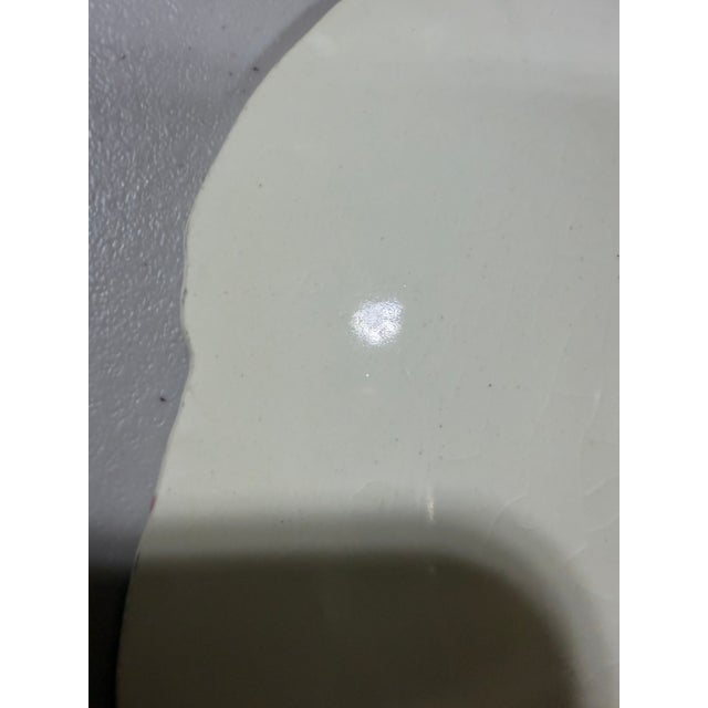 French Antique French Majolica Cake Plate For Sale - Image 3 of 6