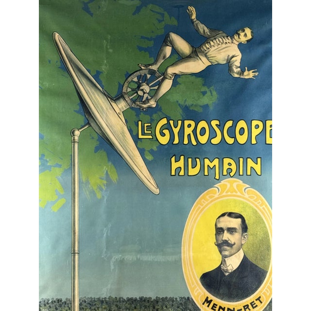 Original Human Gyroscope Poster by Candido Aragonez de Faria, 1910 For Sale - Image 6 of 11