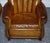Vintage Art Deco Style Hand Dyed Leather Shell Chairs, Set of 2 For Sale - Image 9 of 17