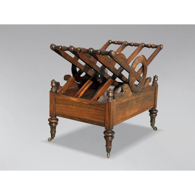 Early 19th Century 19th Century Regency Rosewood Canterbury, 1820s For Sale - Image 5 of 7