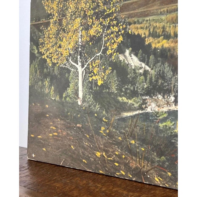 Vintage Mountain Landscape Photographic Print on Board, Autumn Scenic Wall Art.. For Sale In Seattle - Image 6 of 10