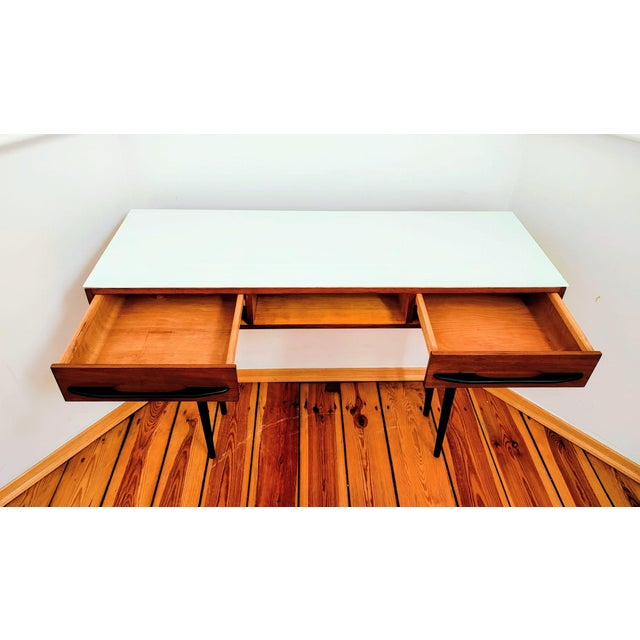Brown Desk by M. Pozar for Up Závody, Czechoslovakia, 1960s For Sale - Image 8 of 13