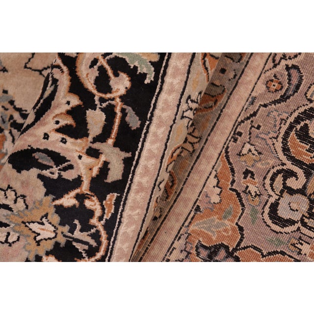 Textile Medallion 1990's Pak-Persian Taupe/Black Wool Rug - 8'0'' X 10'0'' For Sale - Image 7 of 9