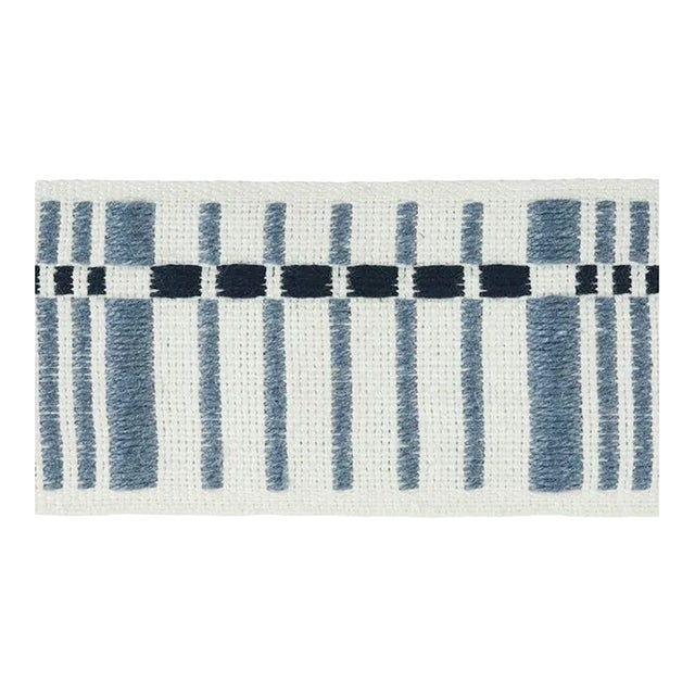 Sample - Schumacher Carmo Tape Medium in Indigo For Sale
