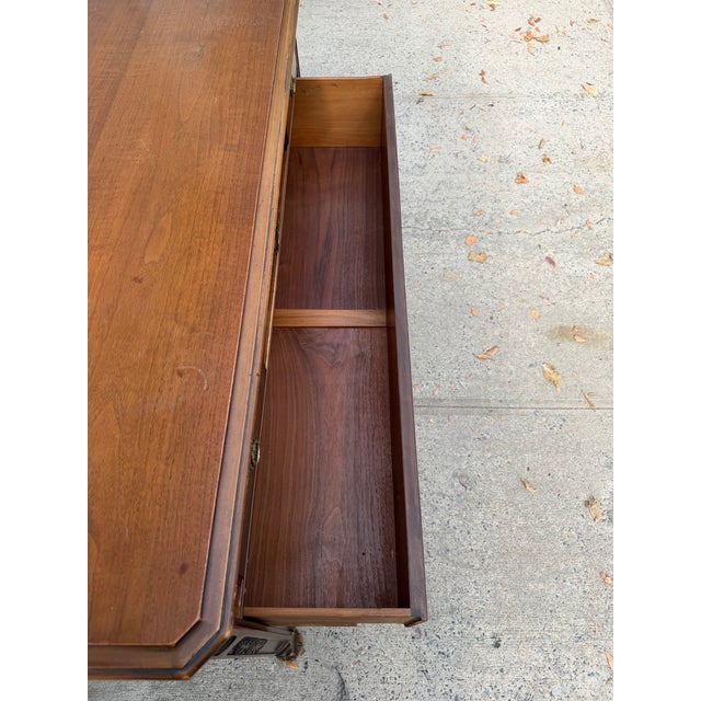 Antique Victorian Revival Walnut Dresser With Ornate Carved Details For Sale - Image 11 of 12