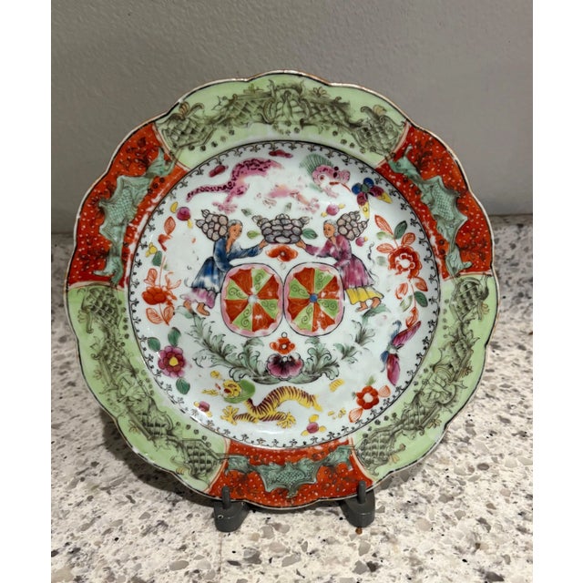 Mid 18th Century Important Pair of 18th Century English Worcester Hand-Painted Plates, 9” Diameter Each For Sale - Image 5 of 12