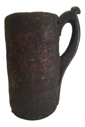 Antique Carved Milk Jug From Nepal