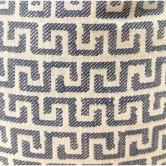 Thibaut Thibaut Greek Key Pillows - A Pair For Sale - Image 4 of 4